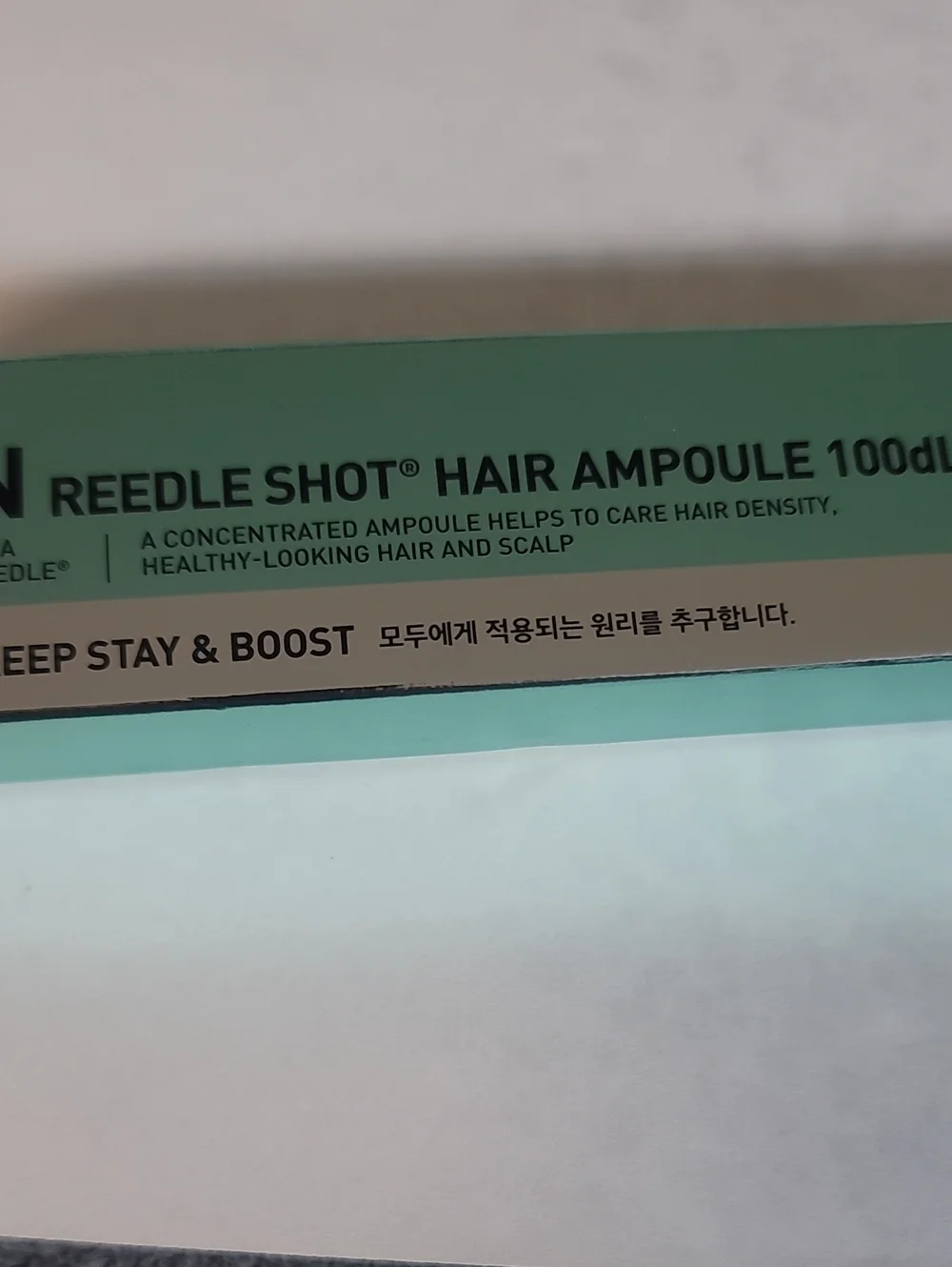 PDRN Reedle Shot Hair Ampoule 1000L - Mint Green Box